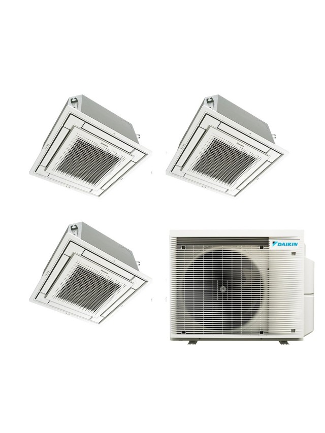 Aparat de aer conditionat multisplit Caseta DAIKIN cu trei unitati interne, doua 9000 BTU si una 12000 BTU, 3MXM68A-2xFFA25A+FFA35A, garantie 60 luni